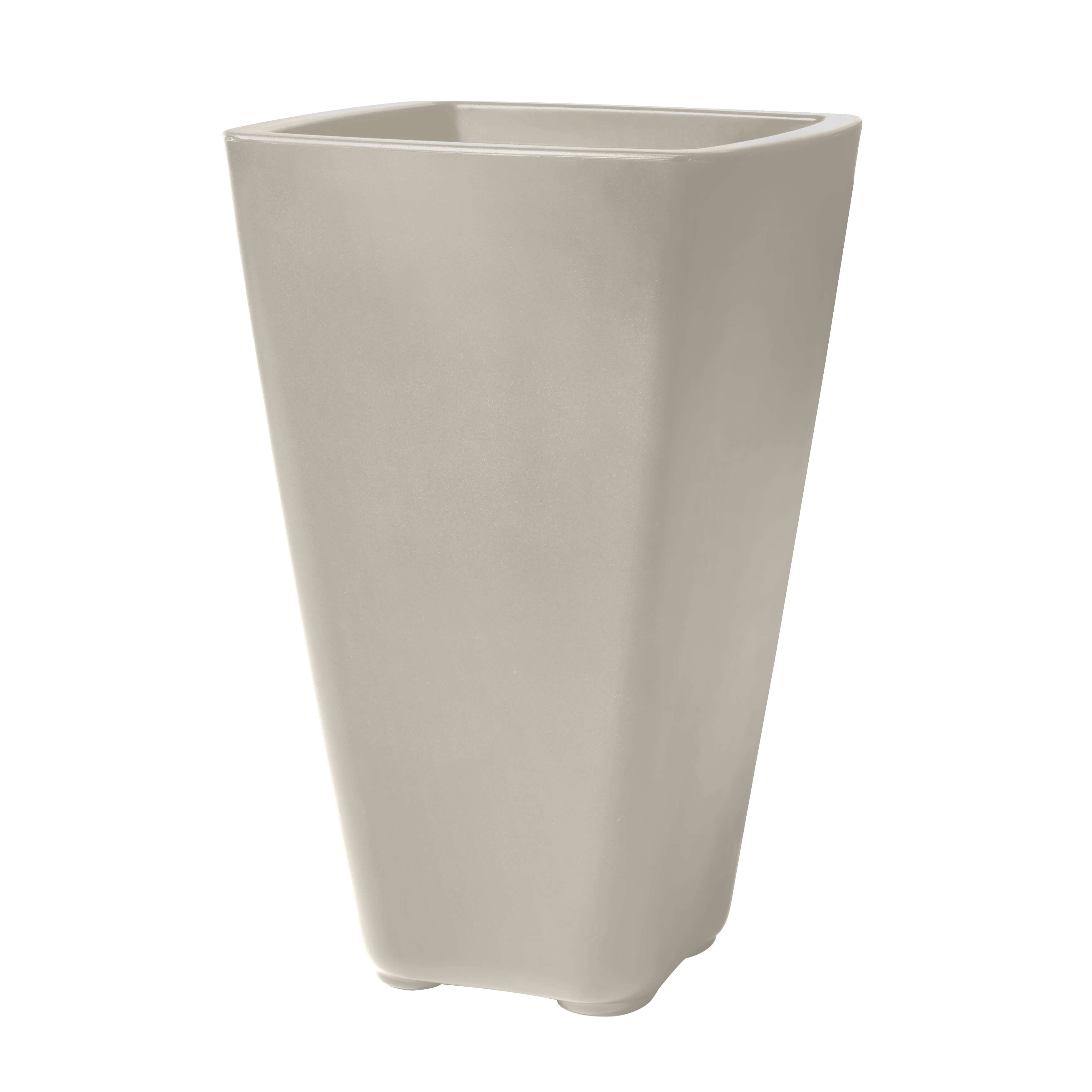 Step2 Bridgeview - Pot de Fleur Grand - Béton    42,8 x 42,8 x 66 cm - Jardinière Balcon Léger et Facile à déplacer - Plastique rotomoulé