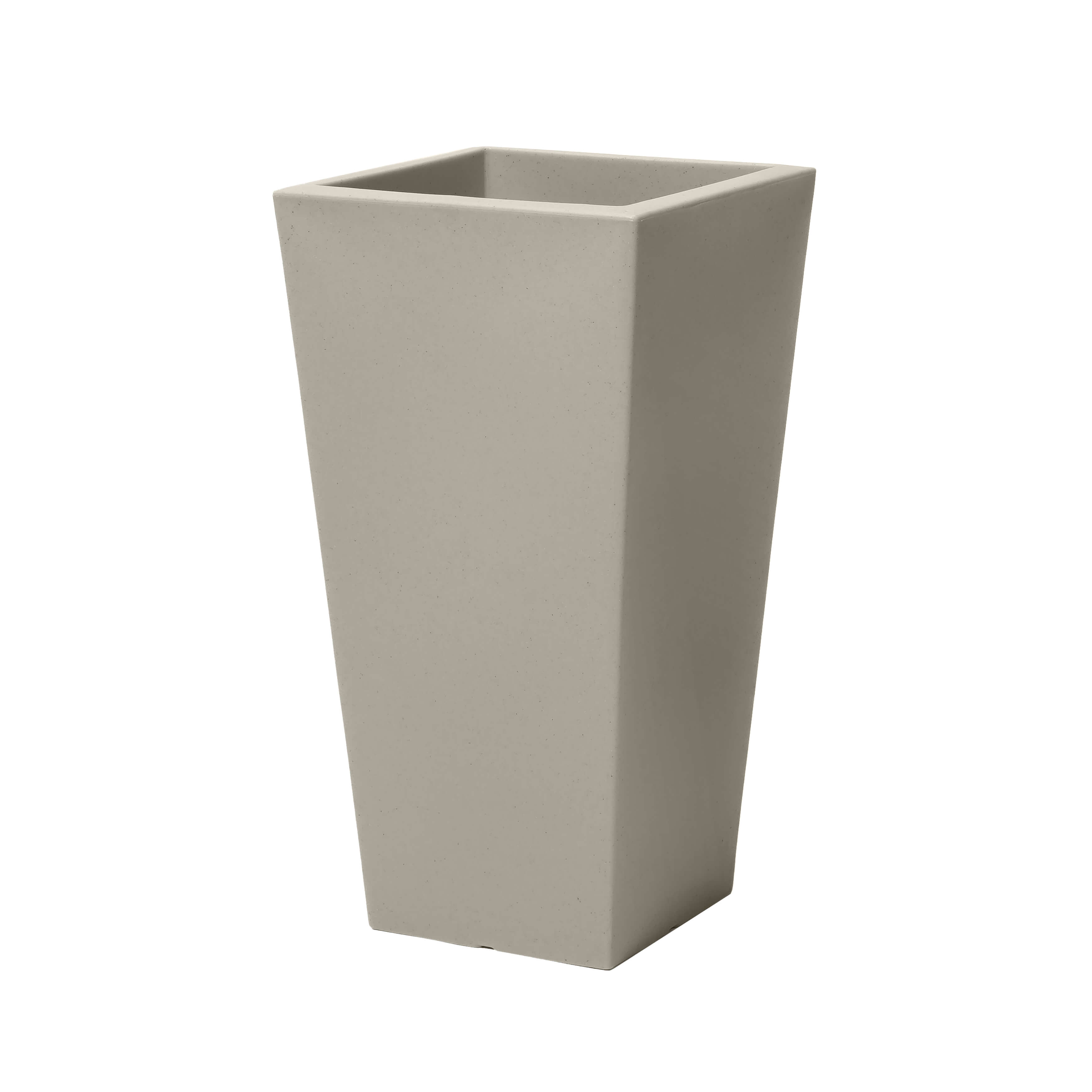 Step2 Tremont Pot de Fleur - Carré et Grand - Béton - 38,1 x 38,1 x 71,1 cm   Jardinière Balcon Léger et Facile à déplacer - Plastique rotomoulé