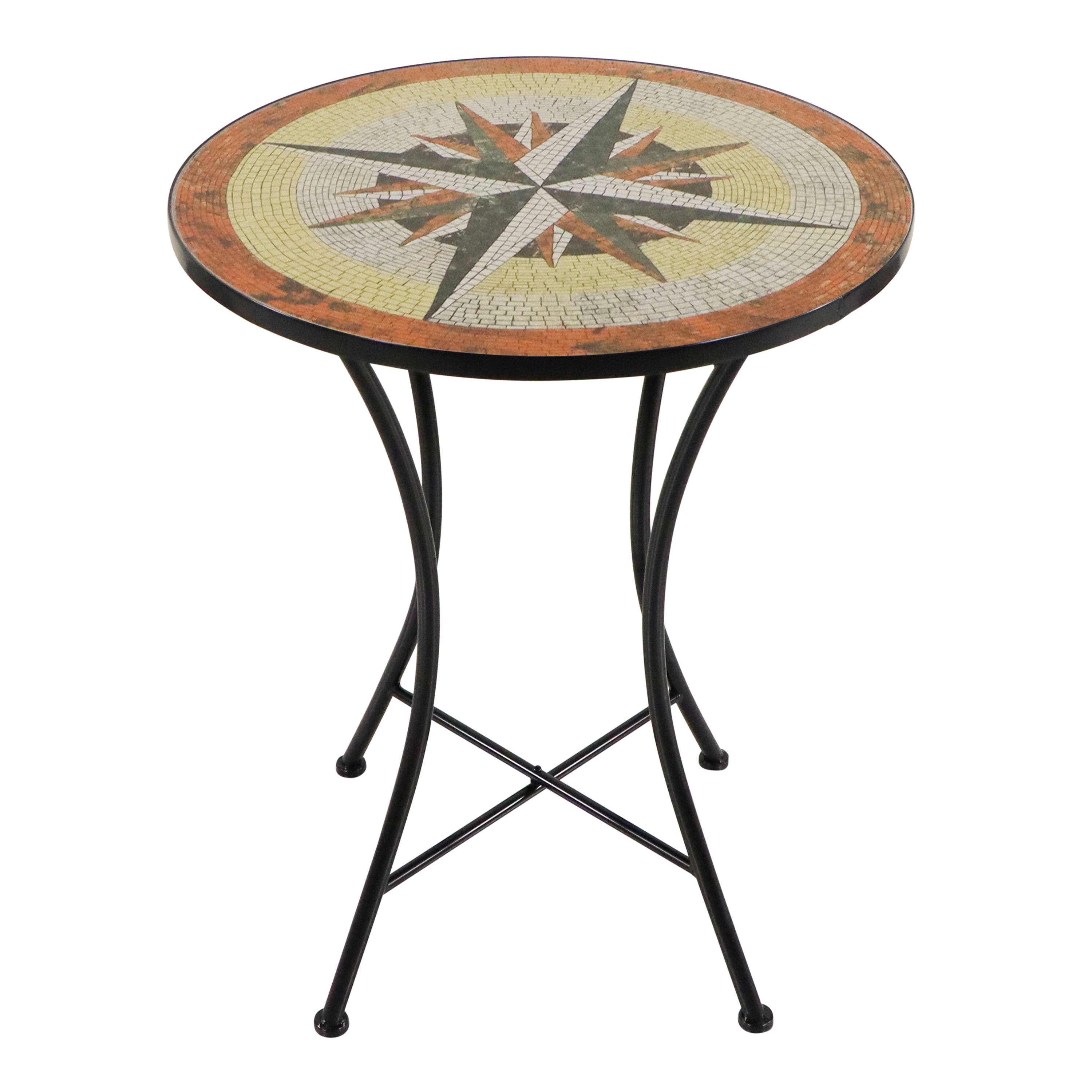 AXI Amélie Table Bistrot,  Dessin étoile   Salon de Jardin, Mosaique pour Extérieur/Balcon/Terrasse