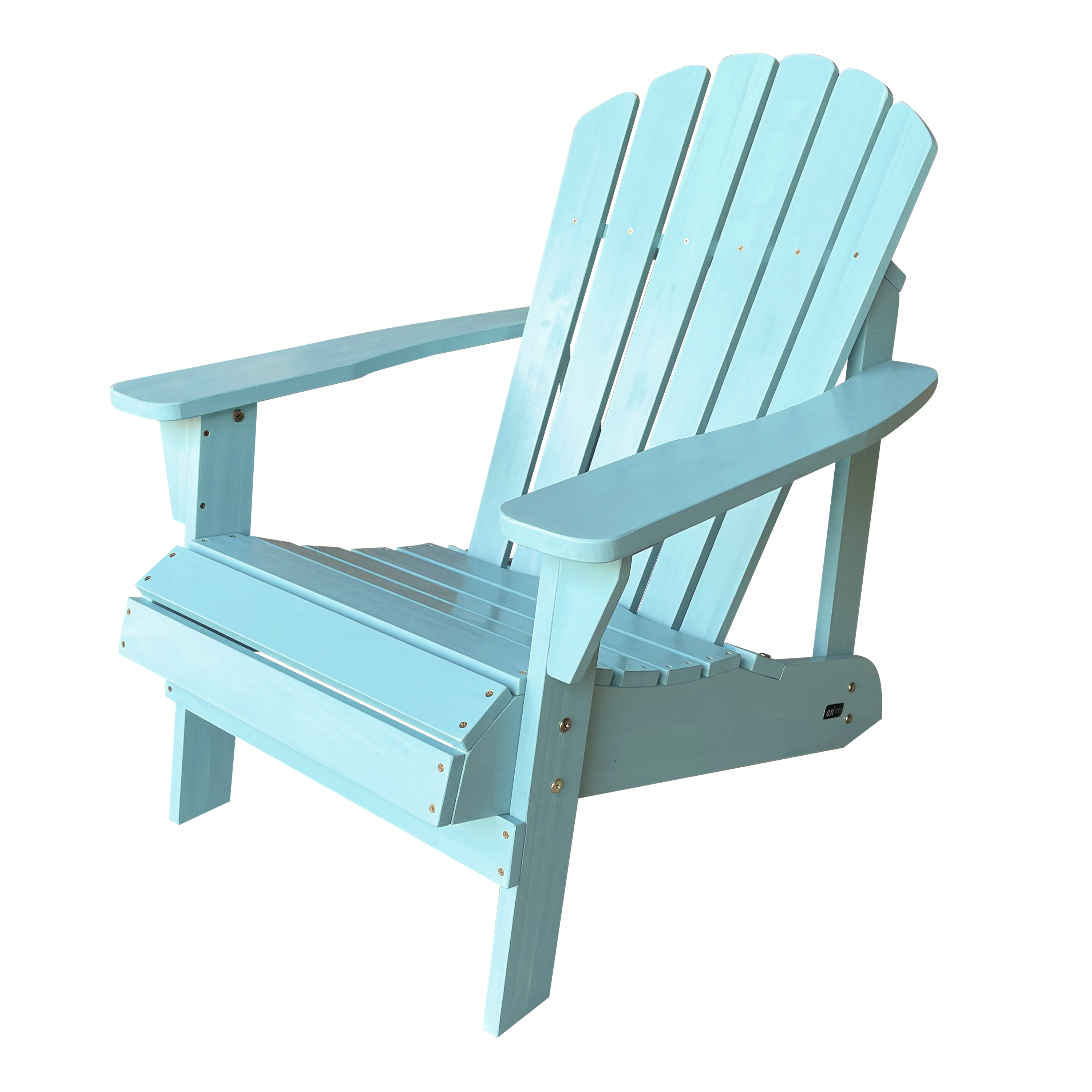 AXI Carmen Chaise Adirondack, Transat Bois, Bleu Pastel   Chaise de Jardin 1 personne /Fauteuil Exterieur/Chaise Exterieur   Fauteuil Exterieur à dossier haut - 90 x 78 x 93 cm - 14 kg