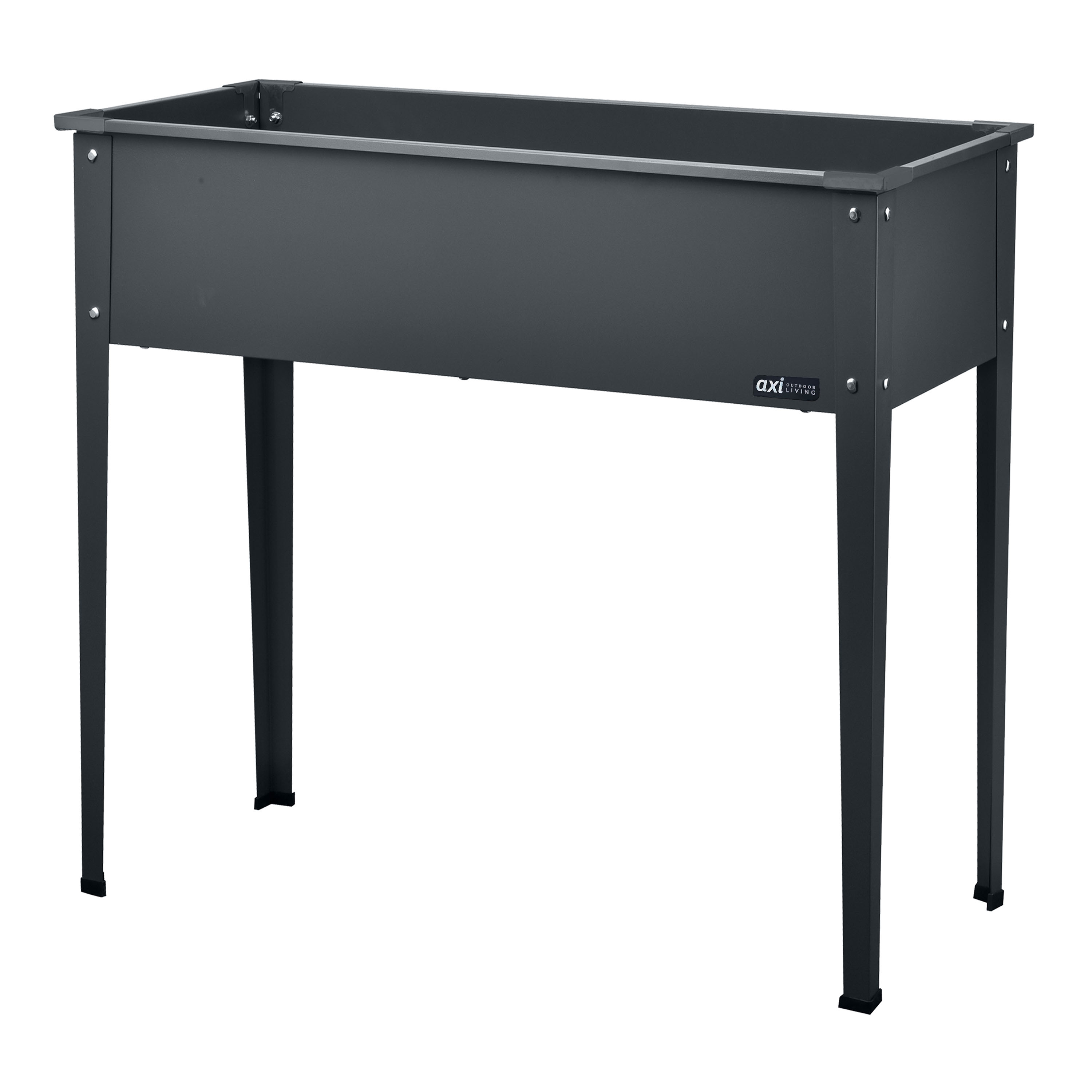 AXI Table de Culture en Métal, Anthracite   Jardinière Surélevée sur Pieds pour Jardin / Balcon / Terrasse   100 x 30 x 80 cm